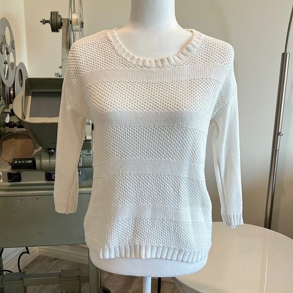 Wallace White Knit Sweater - Size Small - Picture 1 of 4